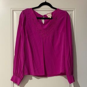 Sezane Juliette Blouse Fuchsia - Size 8